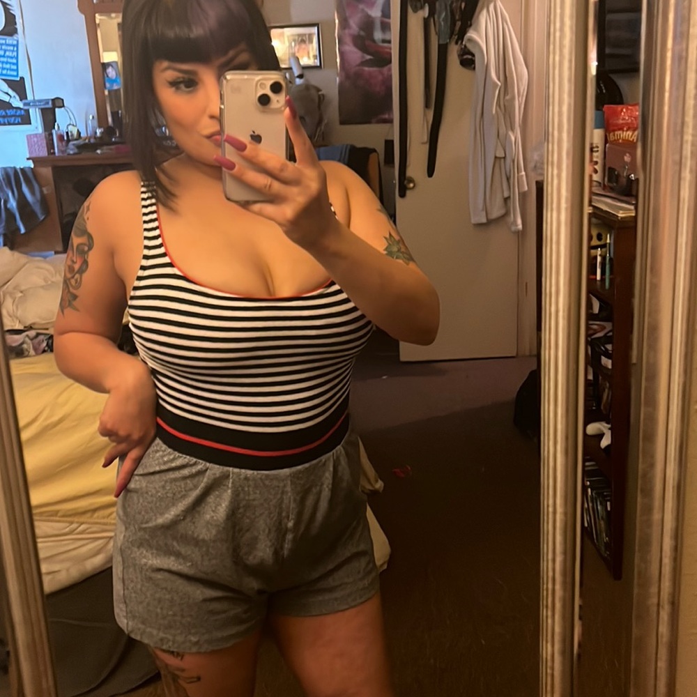 Vintage one piece romper swimsuit